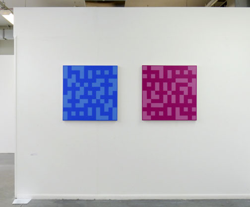Philip Bradshaw, Installation view, Crossword series paintings, Nothing To Be Done
